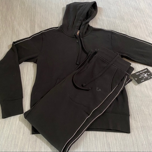 True Religion Shirts True Religion Metallic Stripe Sweatsuit Poshmark